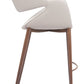 Limay Beige & Walnut Counter Stool
