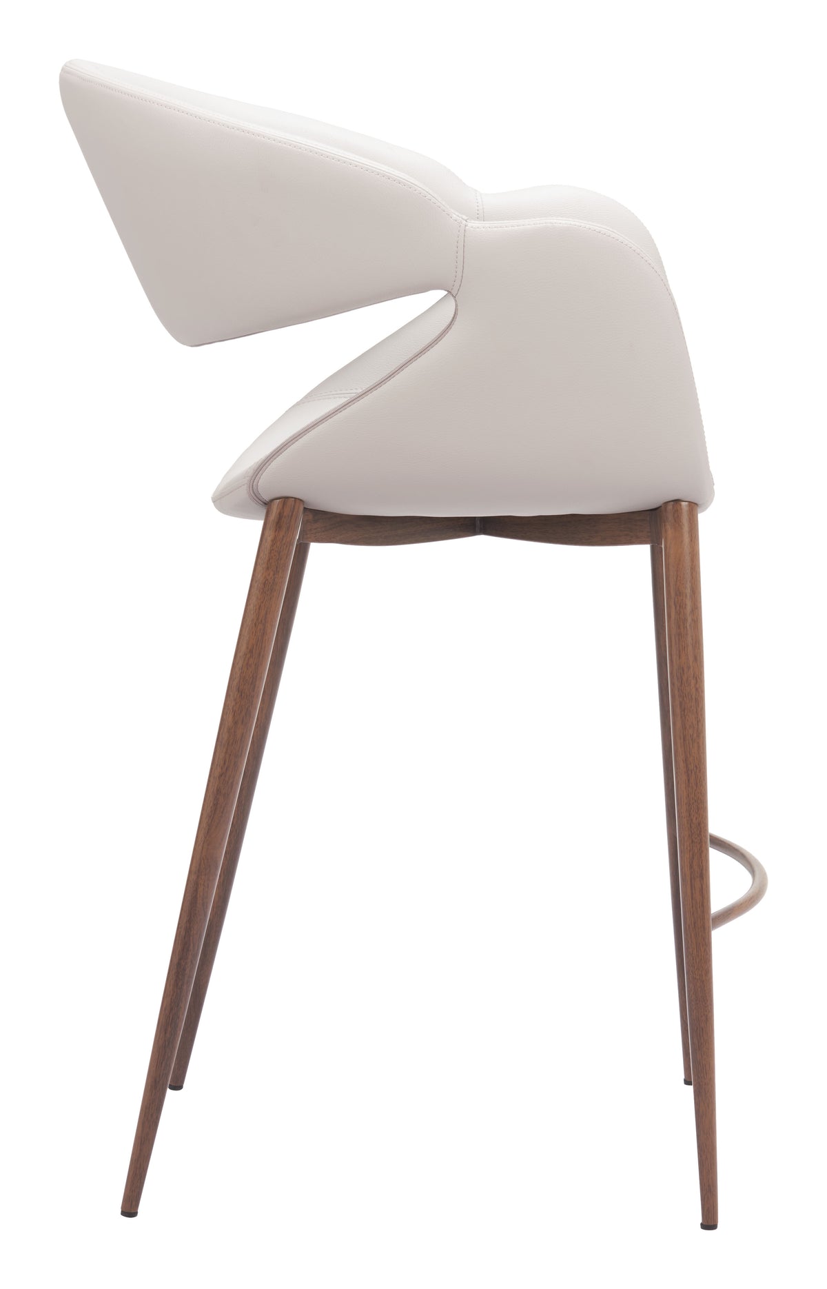 Limay Beige & Walnut Counter Stool