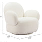 Pilka White Swivel Chair