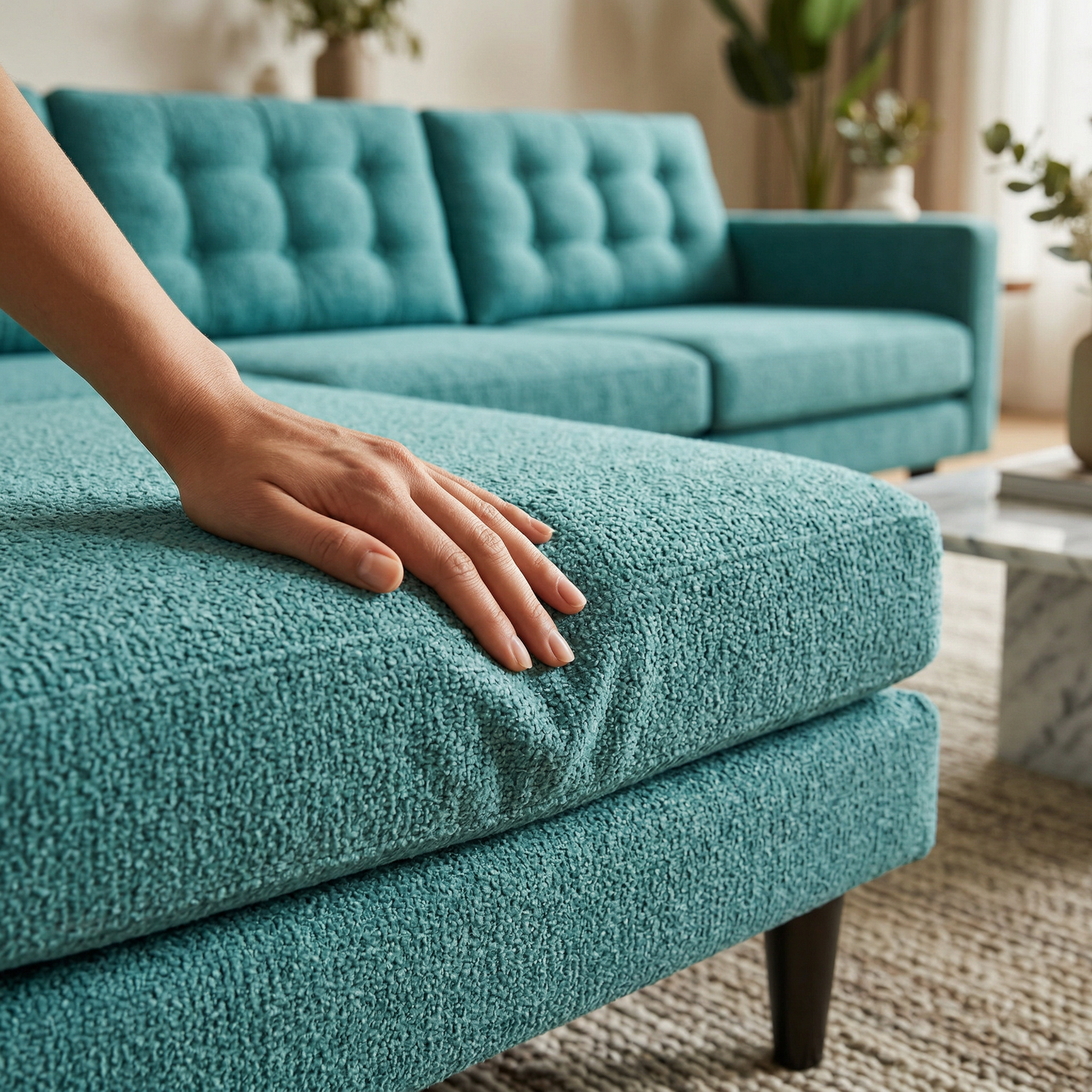 Talmadge Sectional Sofa – 120" L-Shaped, Made in USA - Hepburn Emerald - Fabric (7)