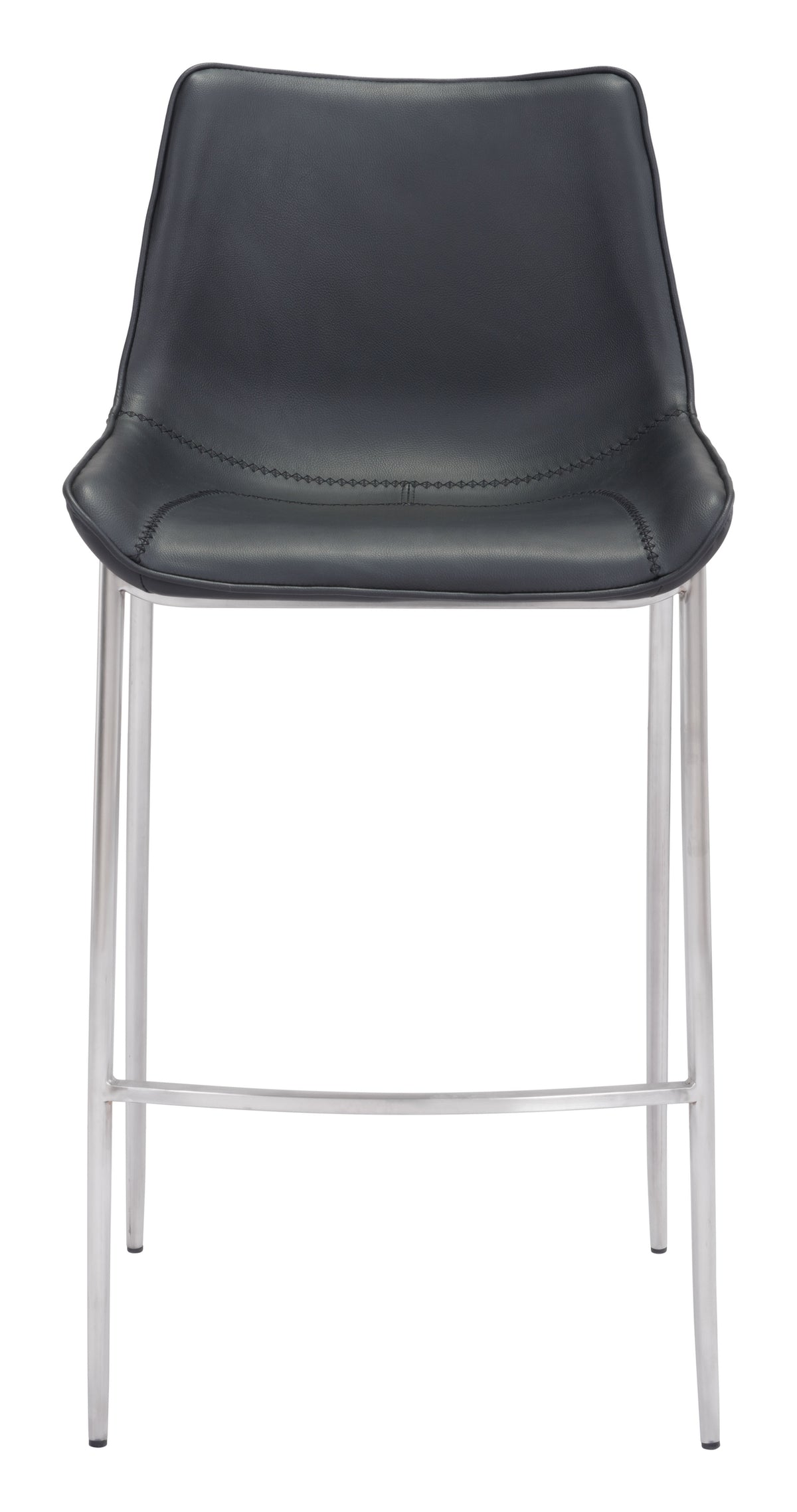 Magnus Barstool (Set of 2) in Black & Silver