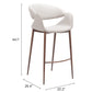 Limay Beige & Walnut Barstool