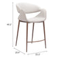 Limay Beige & Walnut Counter Stool