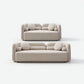 Jarrah Living Room Set in Light Beige, Sofa + Loveseat