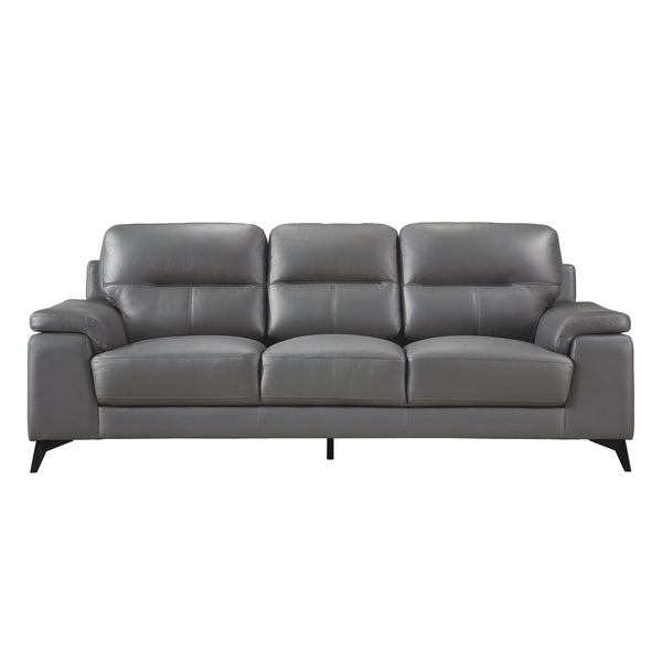 Rosalie Dark Gray Leather Sofa – 88.75