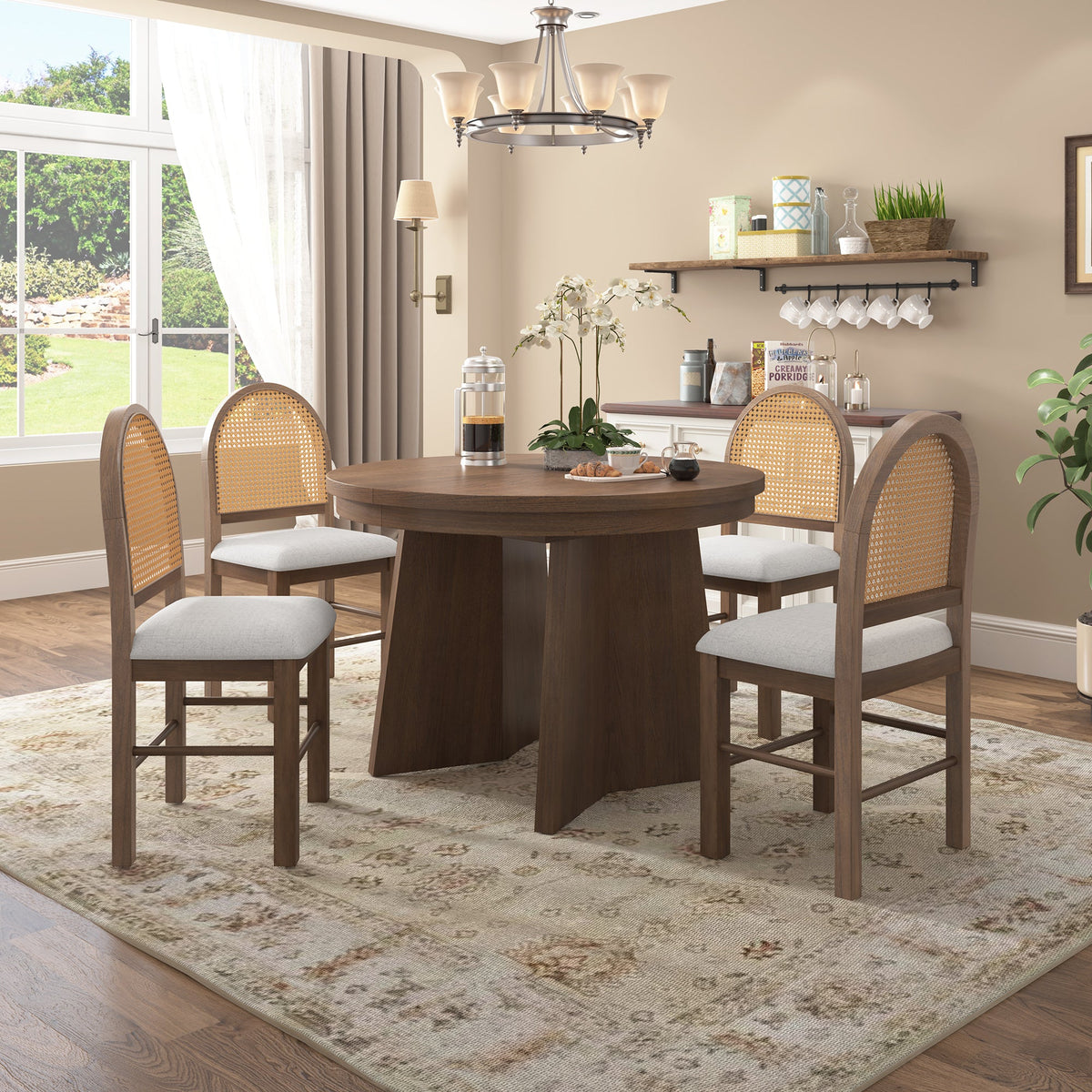Wolfe Walnut & Beige