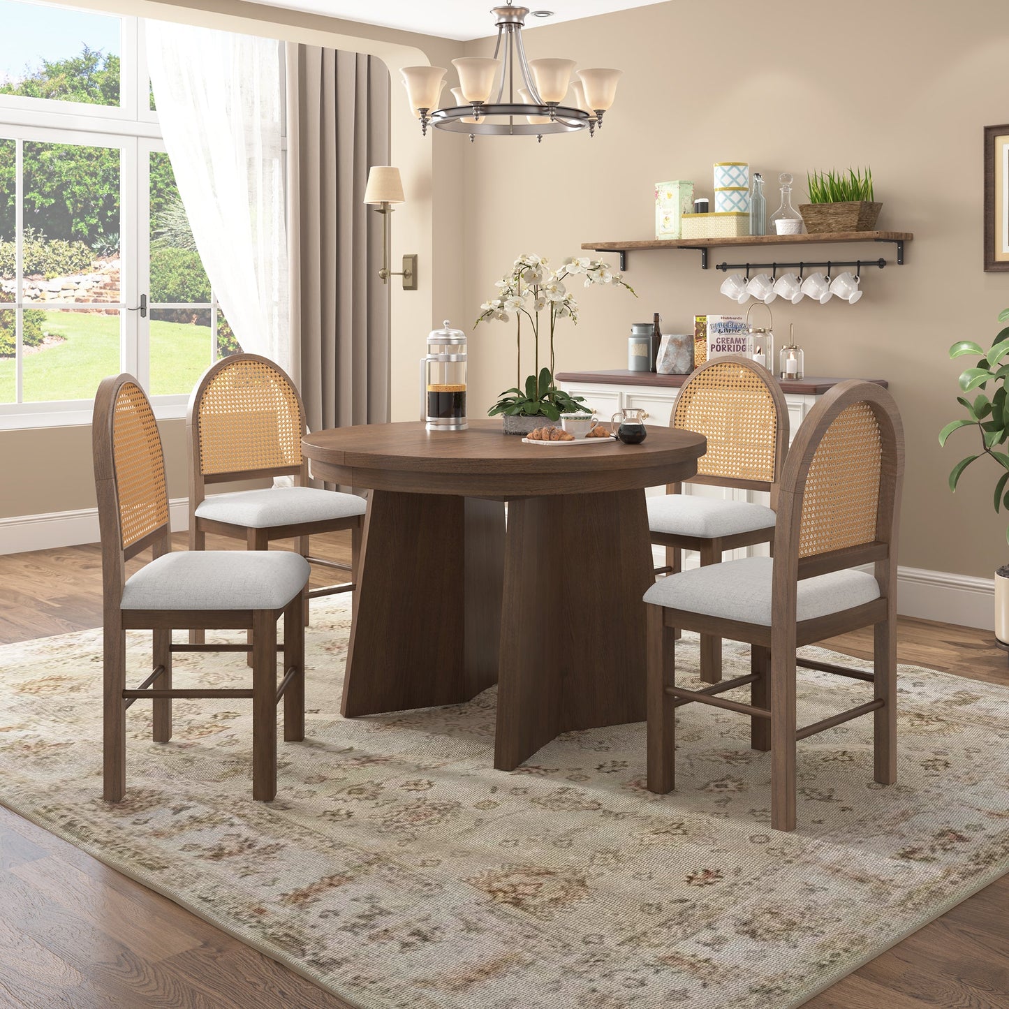 Wolfe Walnut & Beige