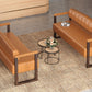 Ludlow Button-Tufted Faux Leather Bench Set