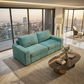 Modena Sofa 92" – Made in USA Square-Arm Sofa (7 Fabrics) - Hepburn Emerald - Fabric (2)