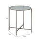 Vetro Silver Side Table