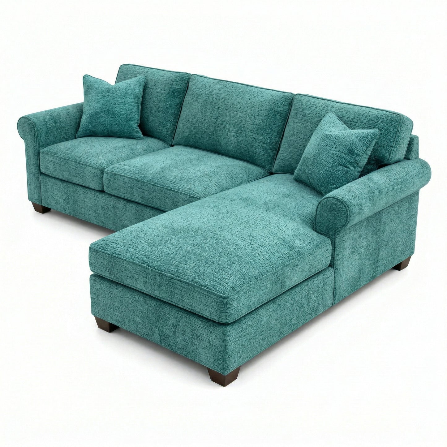 Irlanda Upholstered L-Shaped Sectional – 120" Made-in-USA Sectional Sofa - Hepburn Emerald - Fabric (11)