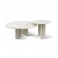 Wynn Marble Coffee Table Set in Snow Mountain White