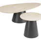 Reyes Natural & Black Coffee Table Set (2-Piece)