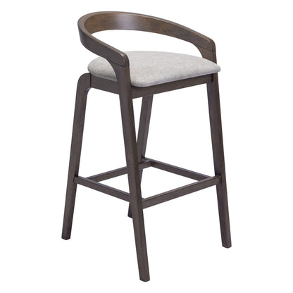 Troy Dove Gray & Espresso Barstool (Set of 2)