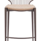 Silues Taupe & Brown Counter Stool (Set of 2)