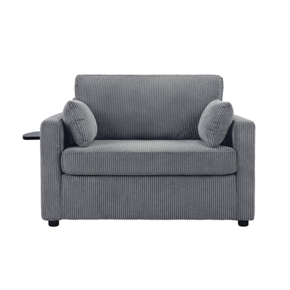 Kellan Corduroy Twin Sofa Bed – 47.2" Sleeper Loveseat with USB Ports