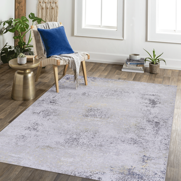 Maval Gray Polyester Area Rug – 120