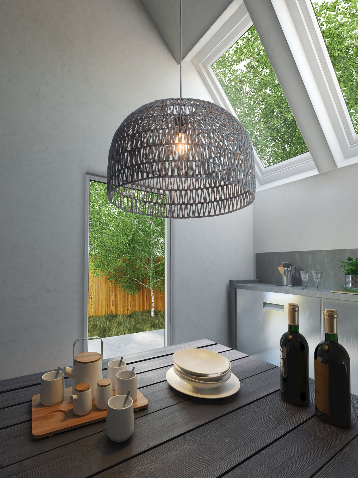 Paradise Gray Ceiling Lamp