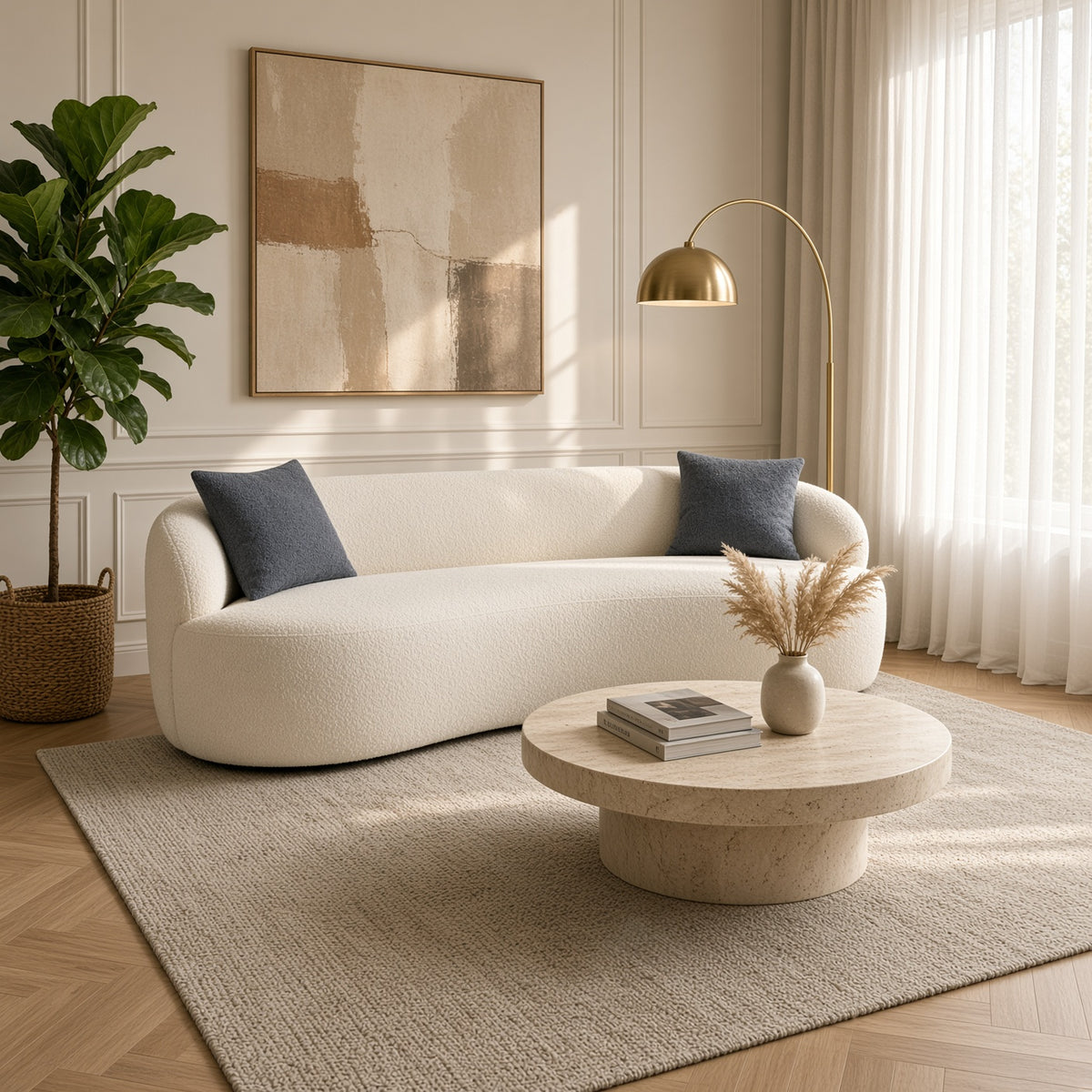 Fable Beige Upholstered Sofa – 86" Sofa – view 2