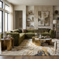 Fable Faux Fur L-Sectional Sofa – 7-Piece Olive Green Modular Sofa – view 2