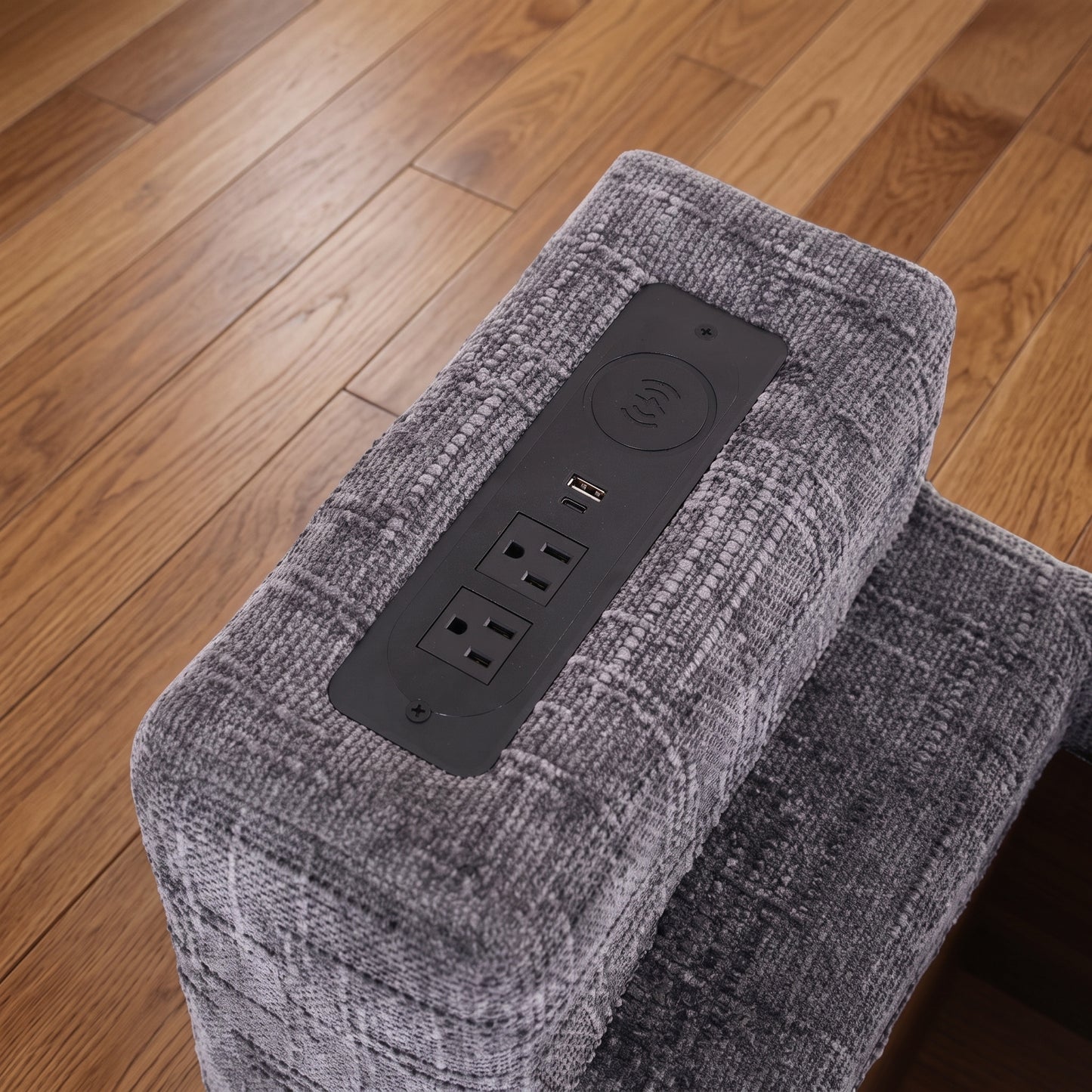 Faelan Chenille Curved Modular Sectional Sofa – 8-Seat Storage Console Couch – view 9