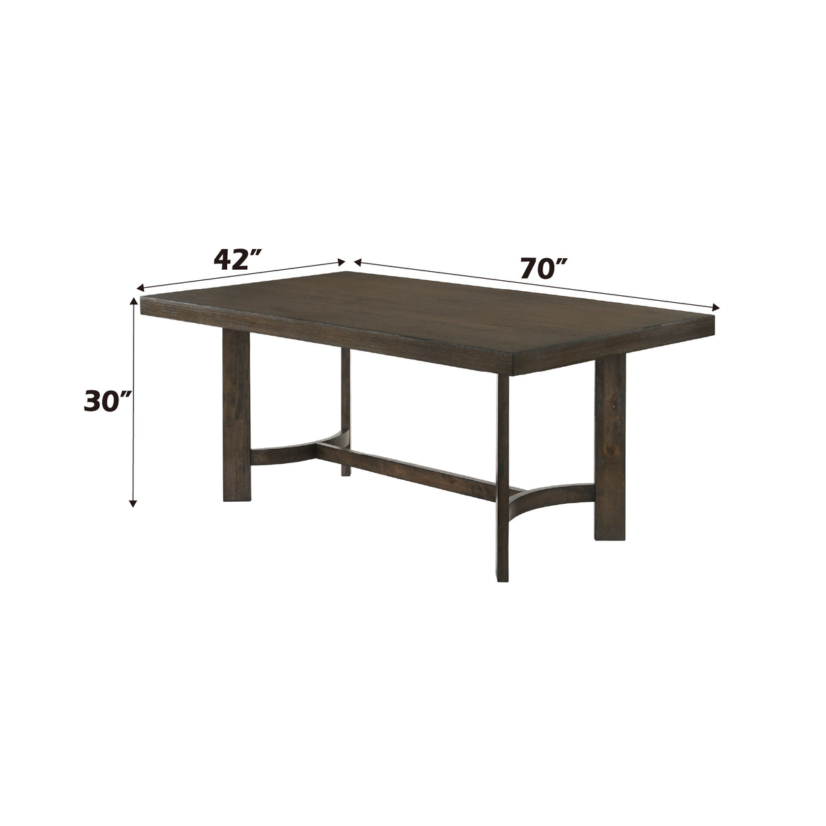 Farren Oak Synthetic Wood Dining Table – view 4