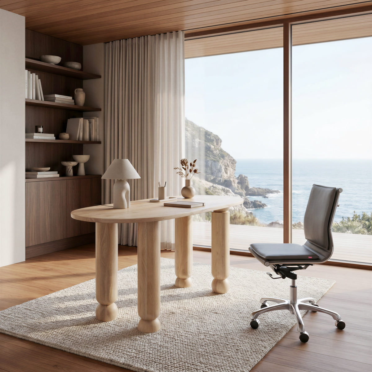 Lider Plus Armless Office Chair in Gray