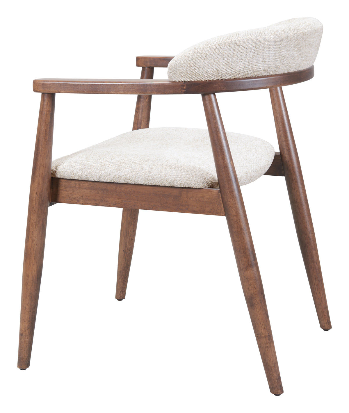 Goka Beige & Walnut Dining Chair