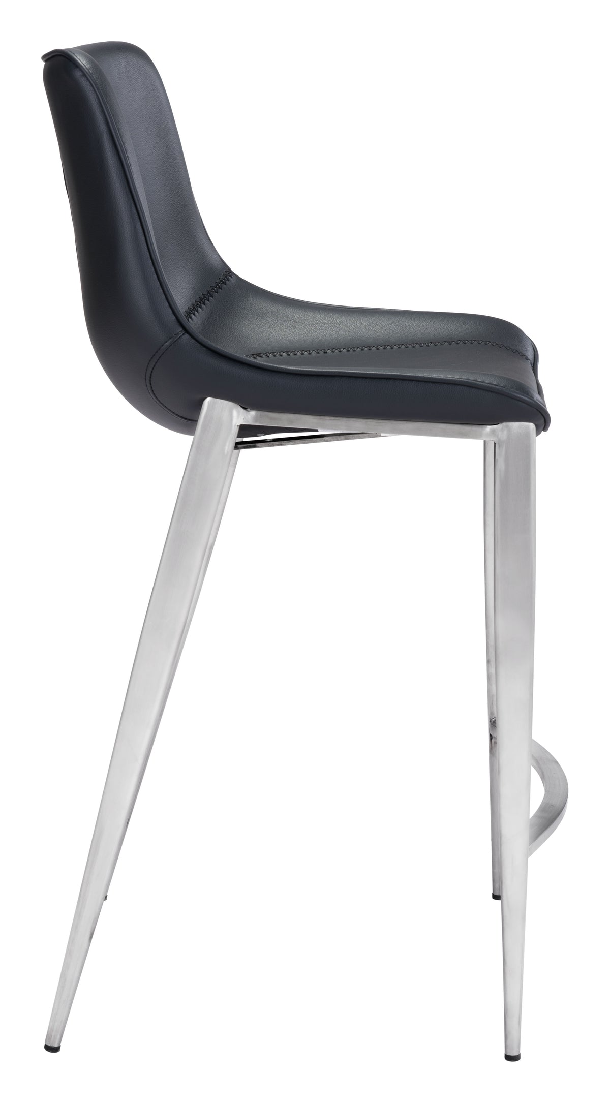 Magnus Counter Stool (Set of 2) in Black & Silver