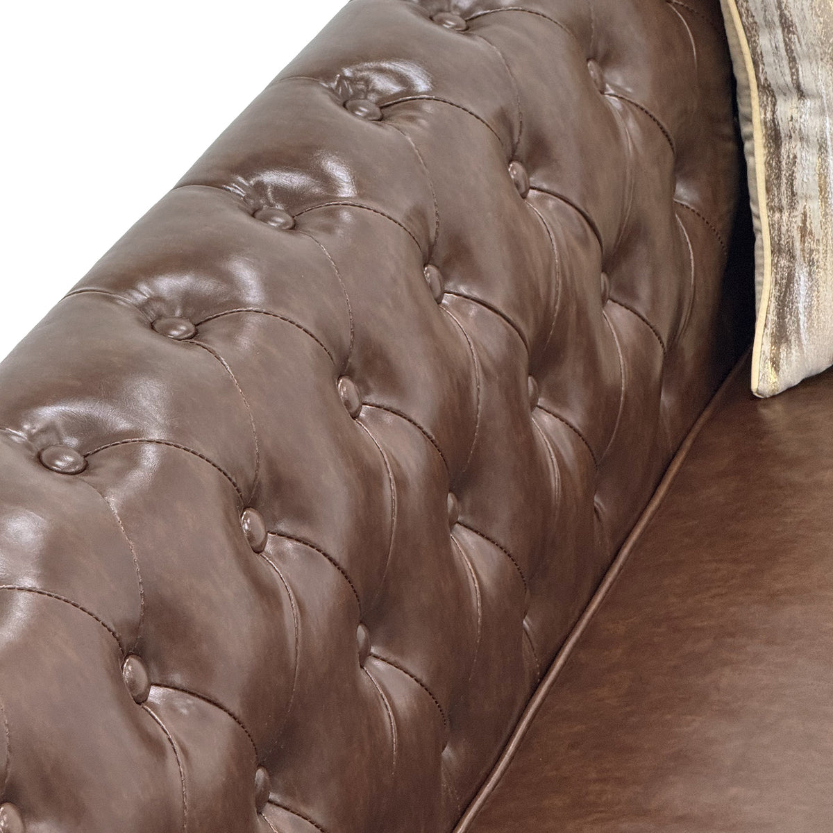 Barrington Faux Leather Chesterfield Sofa