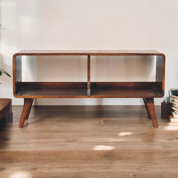Rune Chestnut Solid Wood Media Console – 39.4