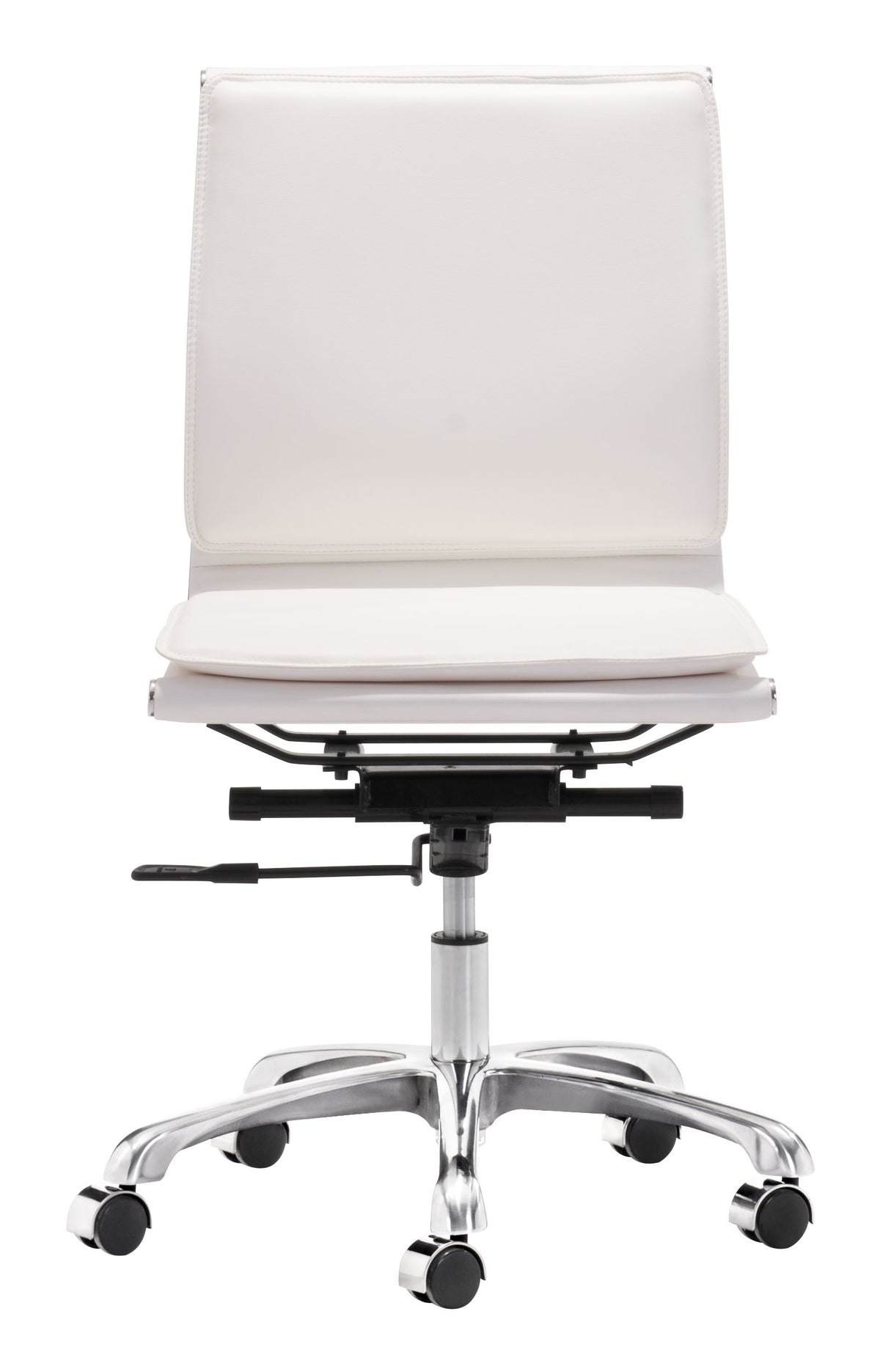 Lider Plus Armless Office Chair in White