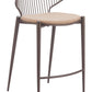 Silues Taupe & Brown Counter Stool (Set of 2)