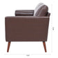 MCM Faux Leather Sofa 77'