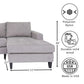 Modern Gray Fabric Left-Facing Chaise Sofa Sectional 115'