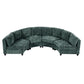 Rosalind Chenille Curved Modular Sectional – 4-Seat Sofa - Green (10)