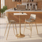 Spot Bar Table in Beige & Gold