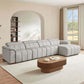 Wall-Hugger Power Reclining Leather Sectional – 4 Seat L-Shape Recliner Sofa with USB (144") in a modern living room setting.
