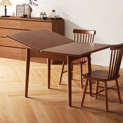 Teagan Walnut Rubberwood Drop Leaf Dining Table