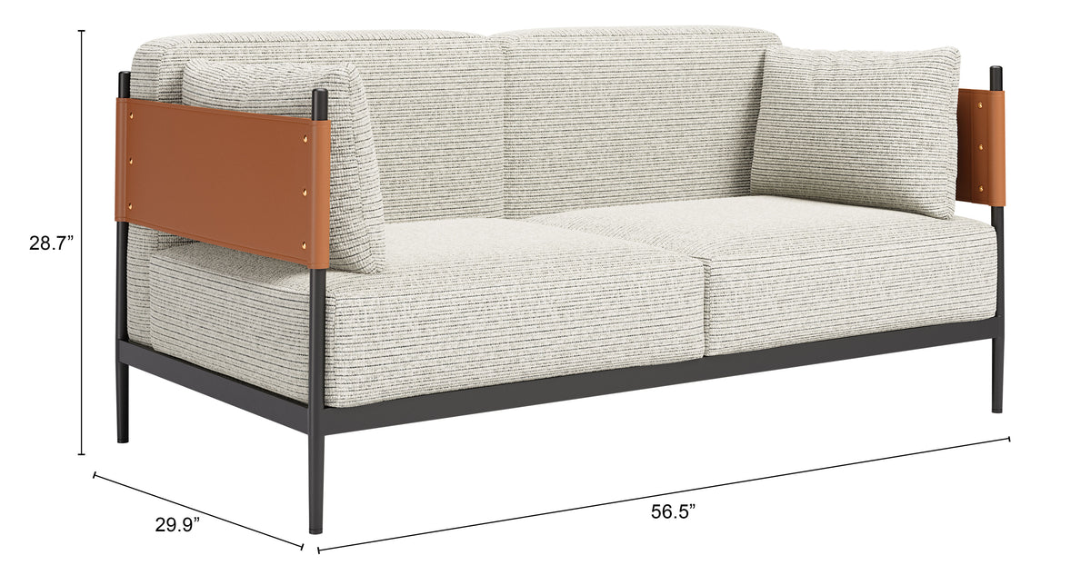 Stirbe Gray Loveseat