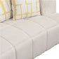 Modern Channel Tufted Corduroy Fabric Sofa 103.9'