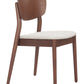 Kellua Dining Chair (Set of 2) in Beige & Walnut