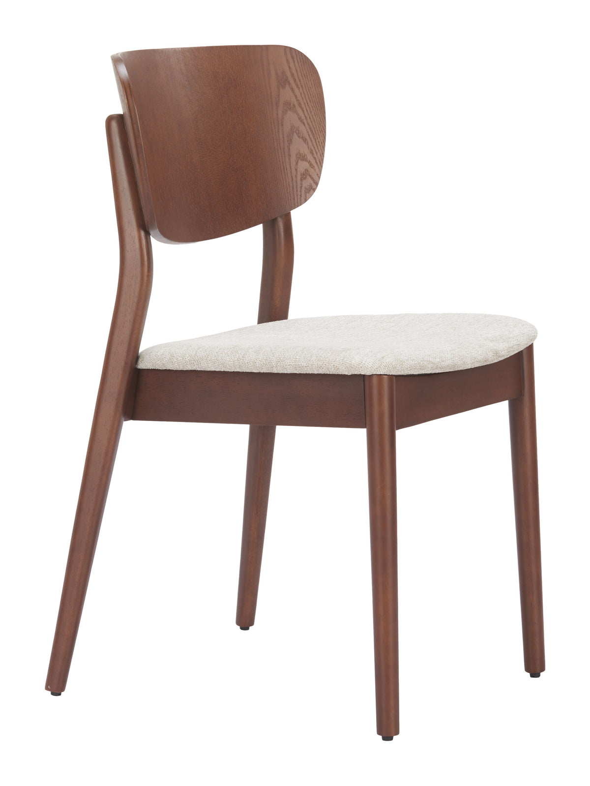 Kellua Dining Chair (Set of 2) in Beige & Walnut