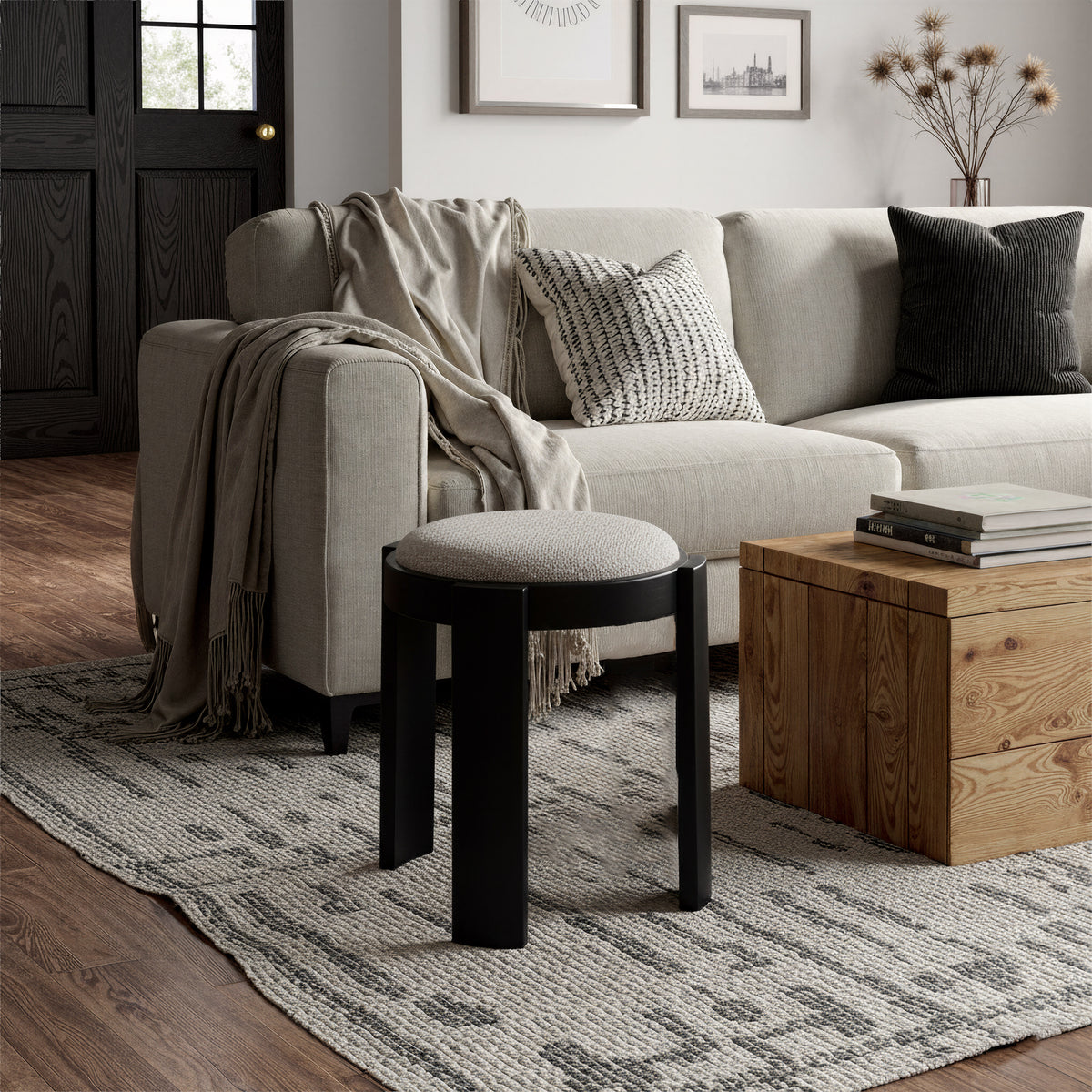 Banjul Misty Gray Ottoman