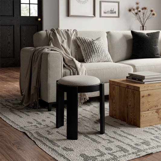 Banjul Misty Gray Ottoman