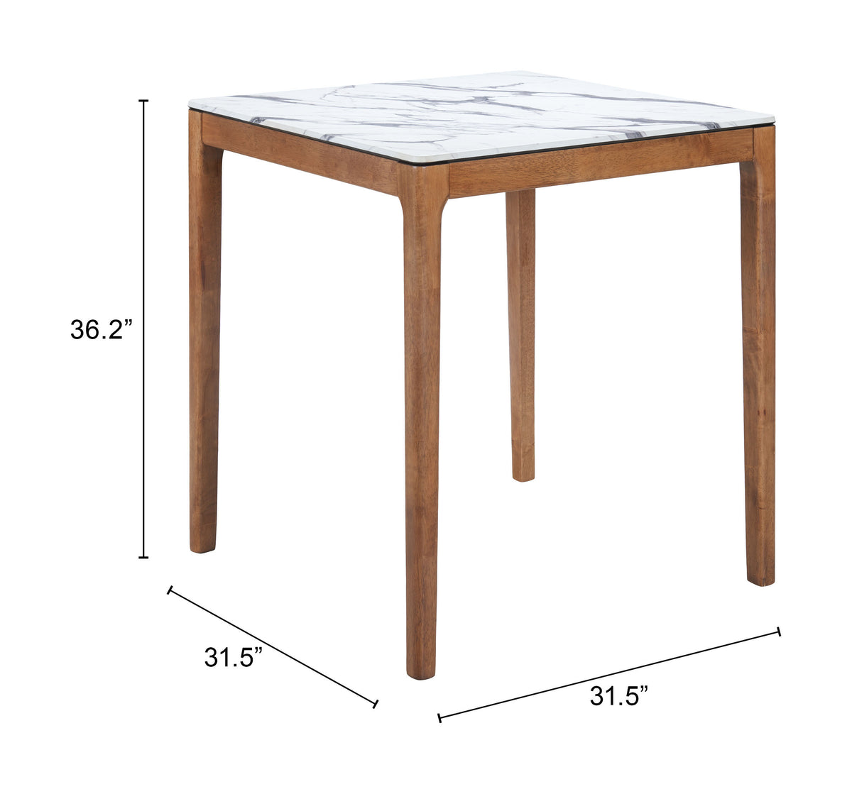 Eva White Counter Table