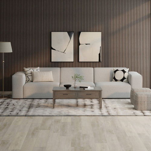 Modern Minimalist Gray Sofa – Boxy Contemporary Couch for Living Rooms (2 Sizes)