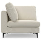 Ava MCM Cream Symmetrical Corner Sofa Sectional 102"