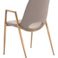 Desi Dining Chair (Set of 2) in Beige & Gold