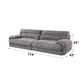 Cadenza Contemporary Gray Corduroy Sofa